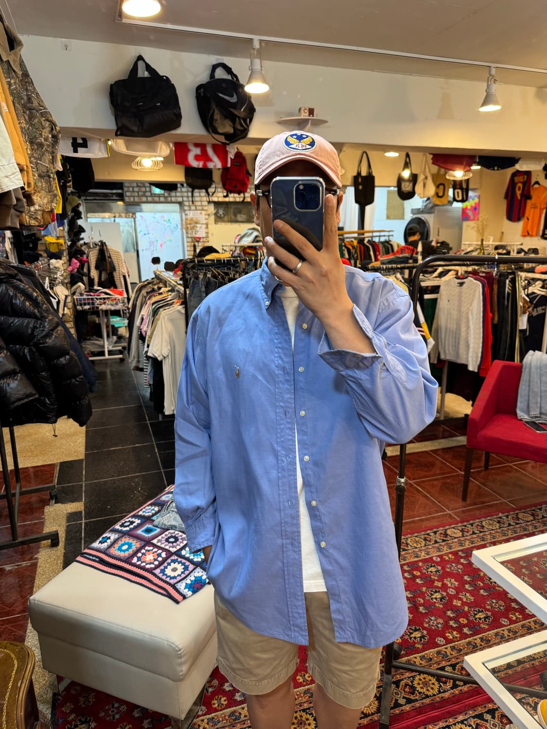 00s 빈티지 폴로 랄프로렌 YARMOUTH 핀 포인트 옥스포드 셔츠 상품이미지1