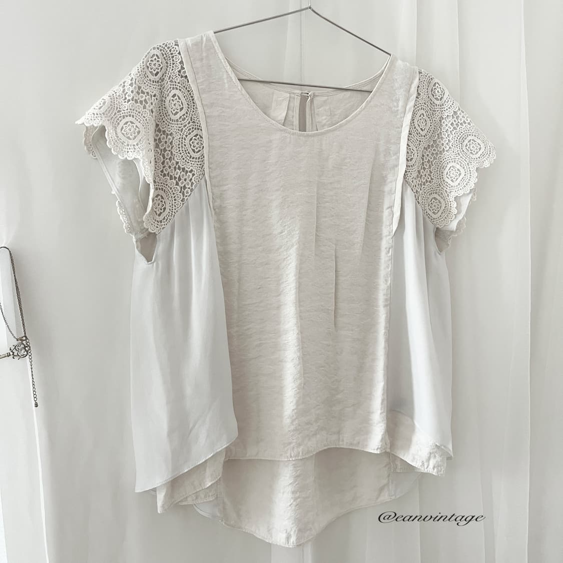 pale ivory layered blouse 상품이미지2