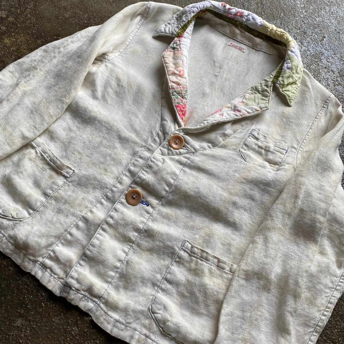 (S) 캐피탈 패치워크 린넨 자켓 상품이미지4