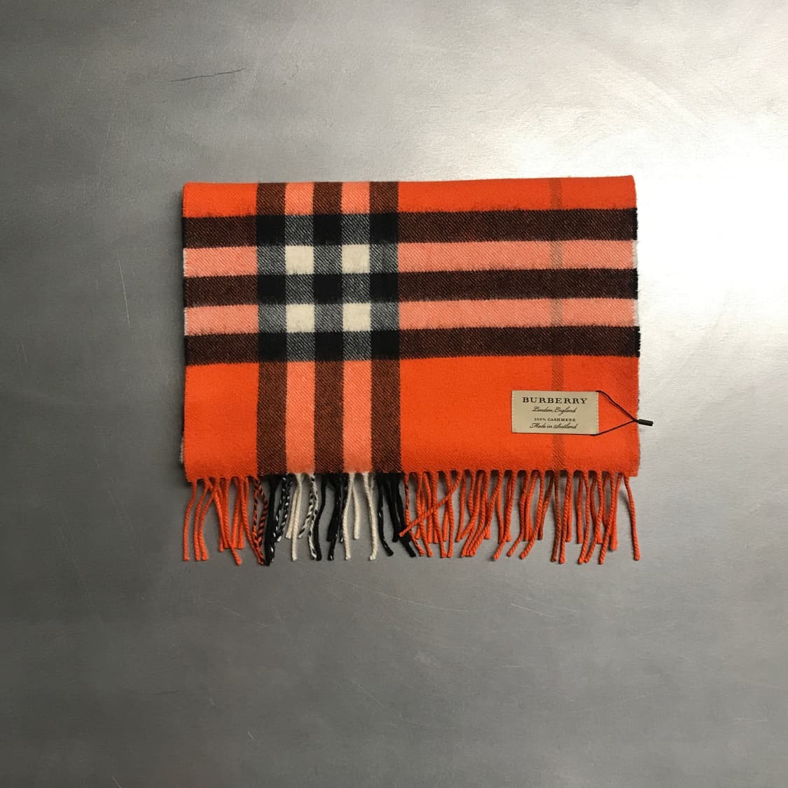 버버리 정품 캐시미어 머플러 오렌지 상품이미지2