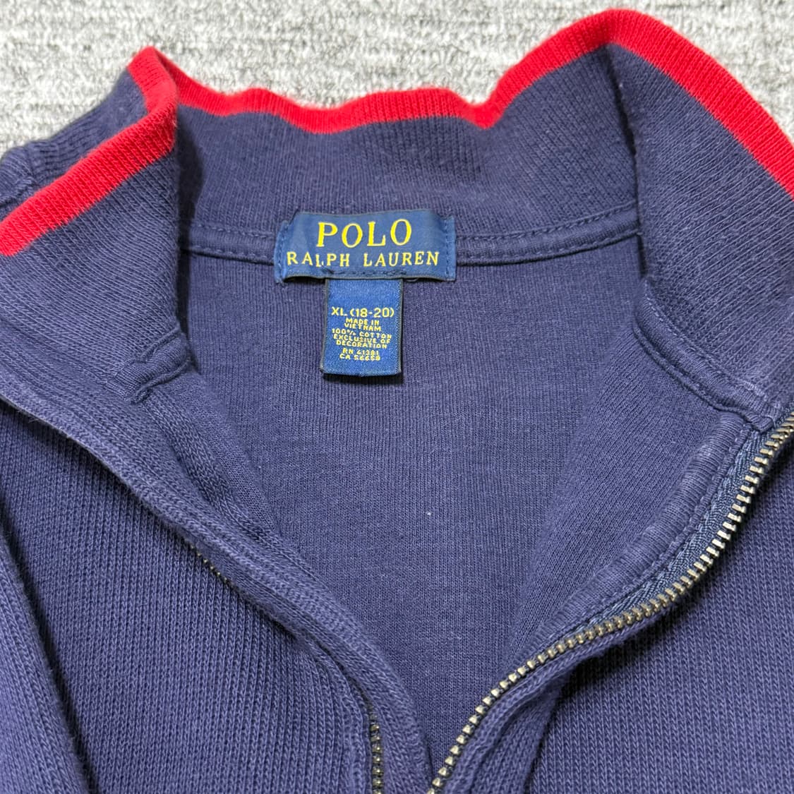 폴로 반집업 니트 (보이즈XL/성인90-95) 상품이미지4