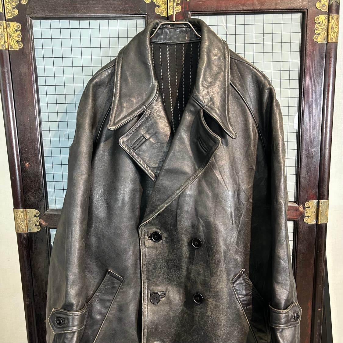 1960s french leather coat 상품이미지4