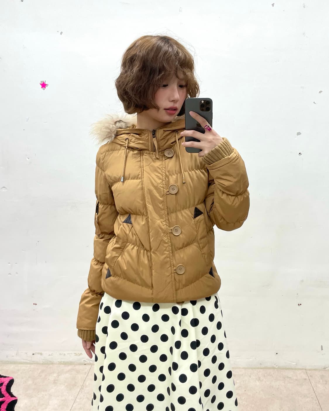 Beige Shirring Big Hoodie Padded 상품이미지1