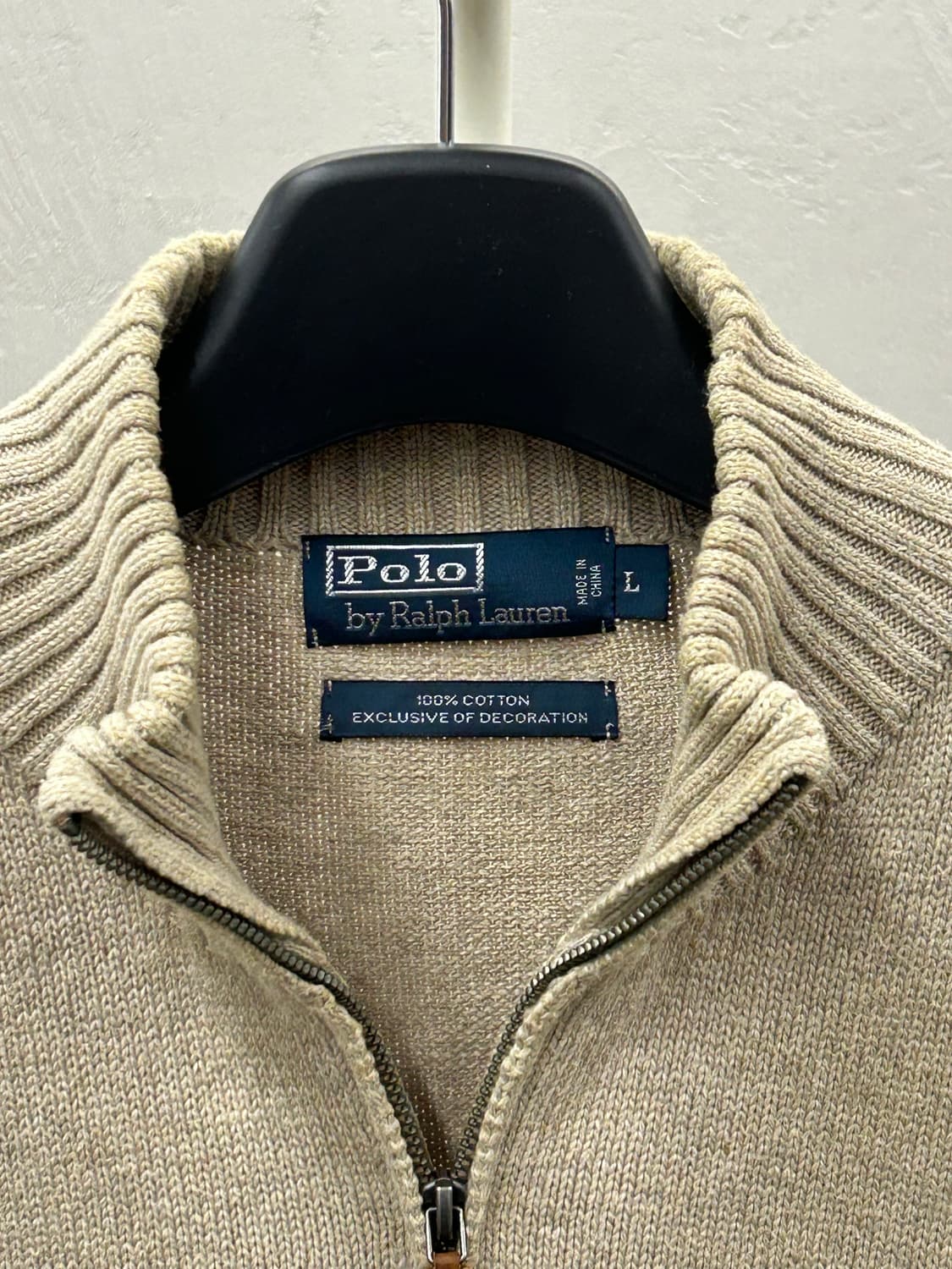 폴로 랄프로렌(Polo) 하프집업 따뜻한 니트 베이지 상품이미지5