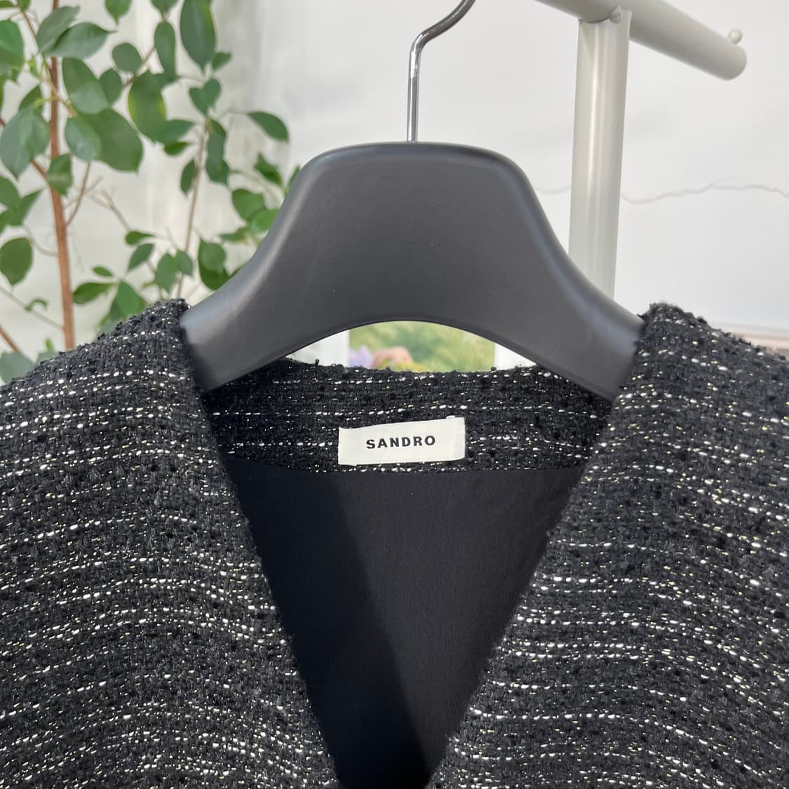 산드로 우먼 트위드 플레어 원피스 36 상품이미지3