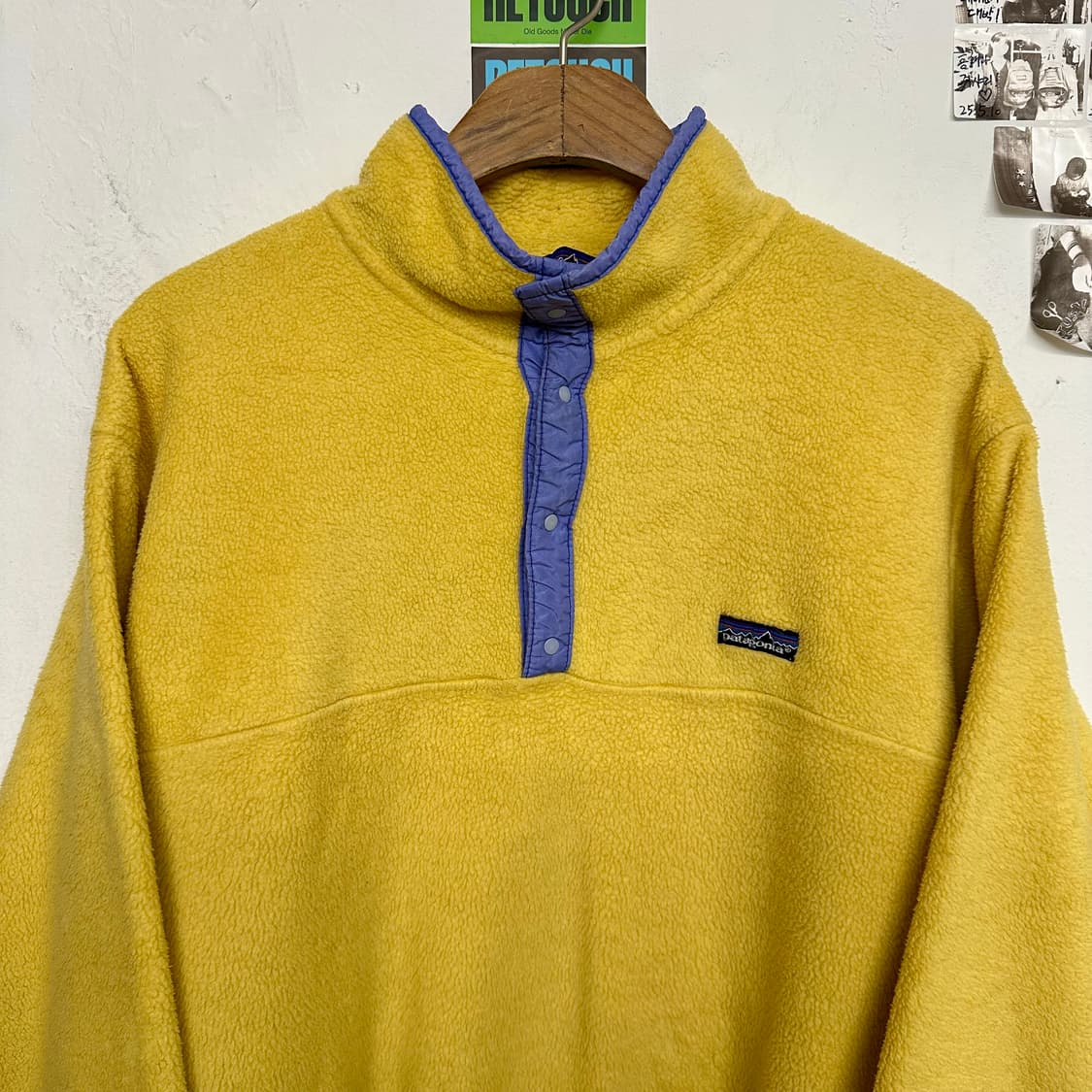 80‘s 파타고니아 신칠라 스냅티 ’옐로우/퍼플‘ 상품이미지2