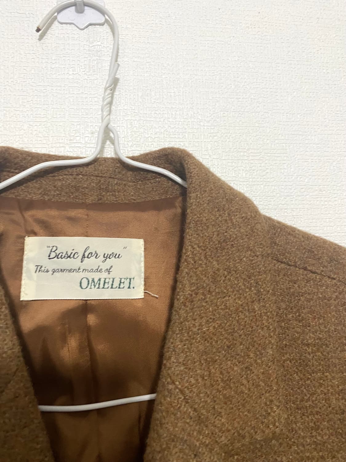 제평 오믈렛 Wool100% 체크 울자켓  상품이미지4