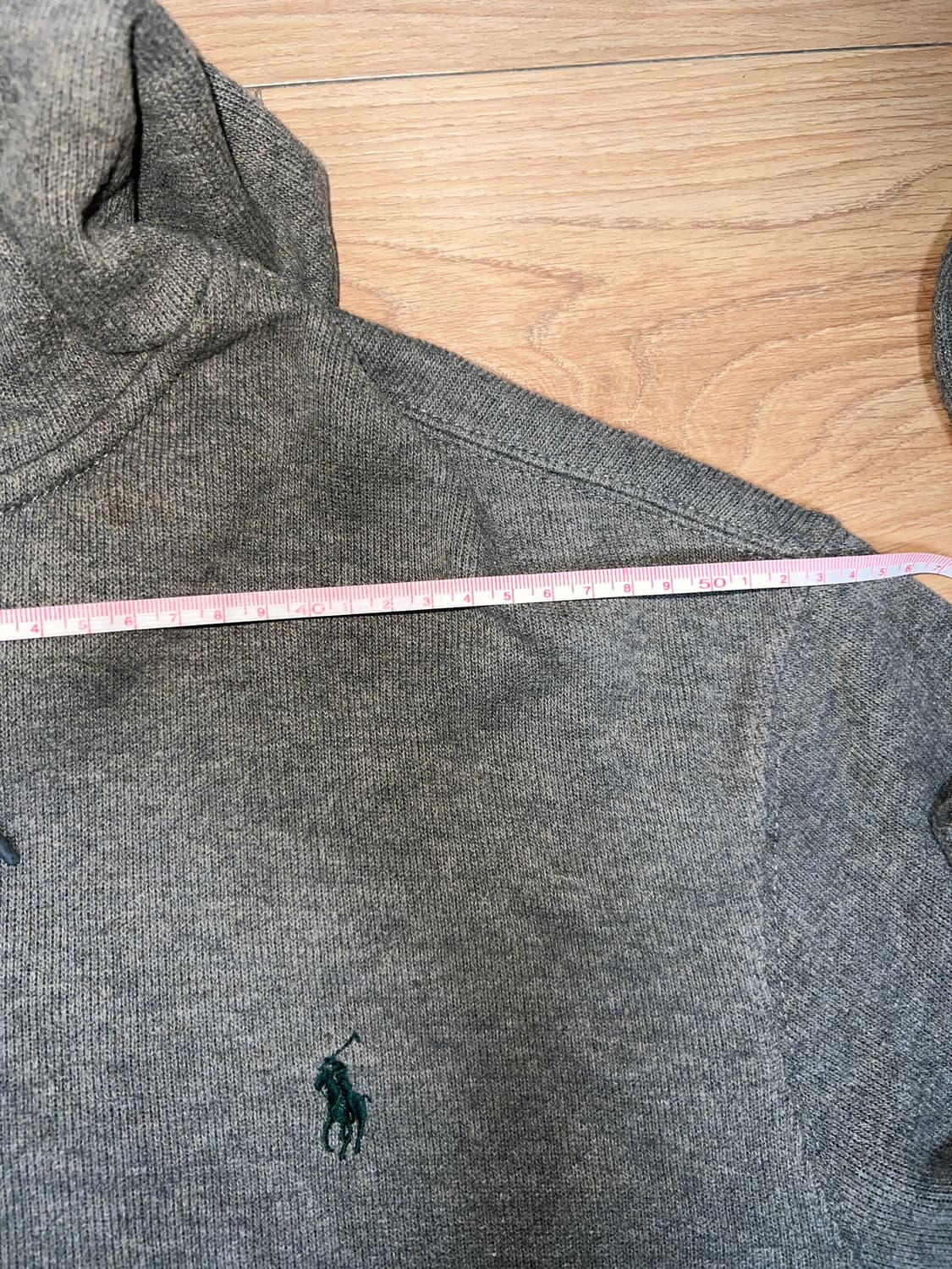 폴로 그레이 니트 후드집업 상품이미지5