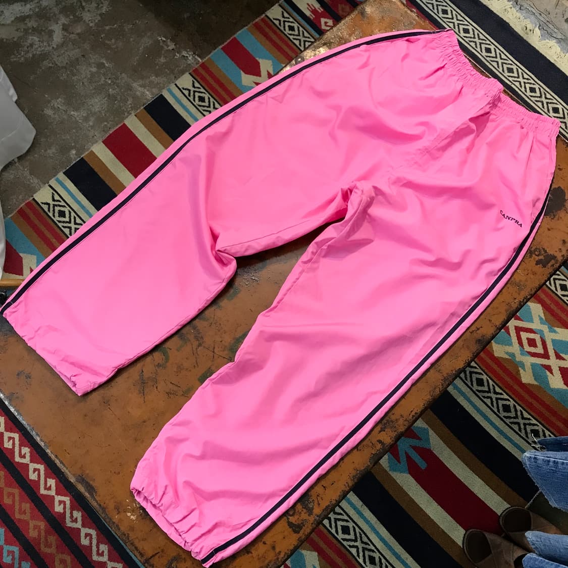 VTG 빈티지 핑크 나일론 밴딩 조거 팬츠 허리 24 27 사이즈 상품이미지4