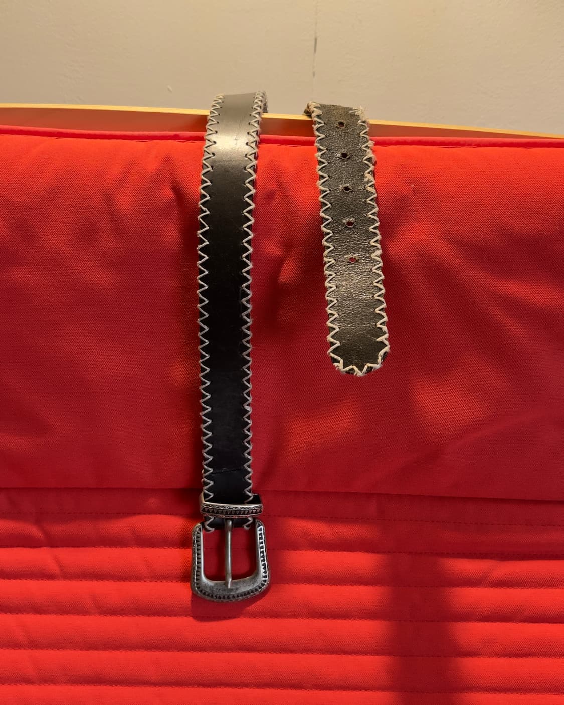 [vtg] stitch leather belt (black) 상품이미지4