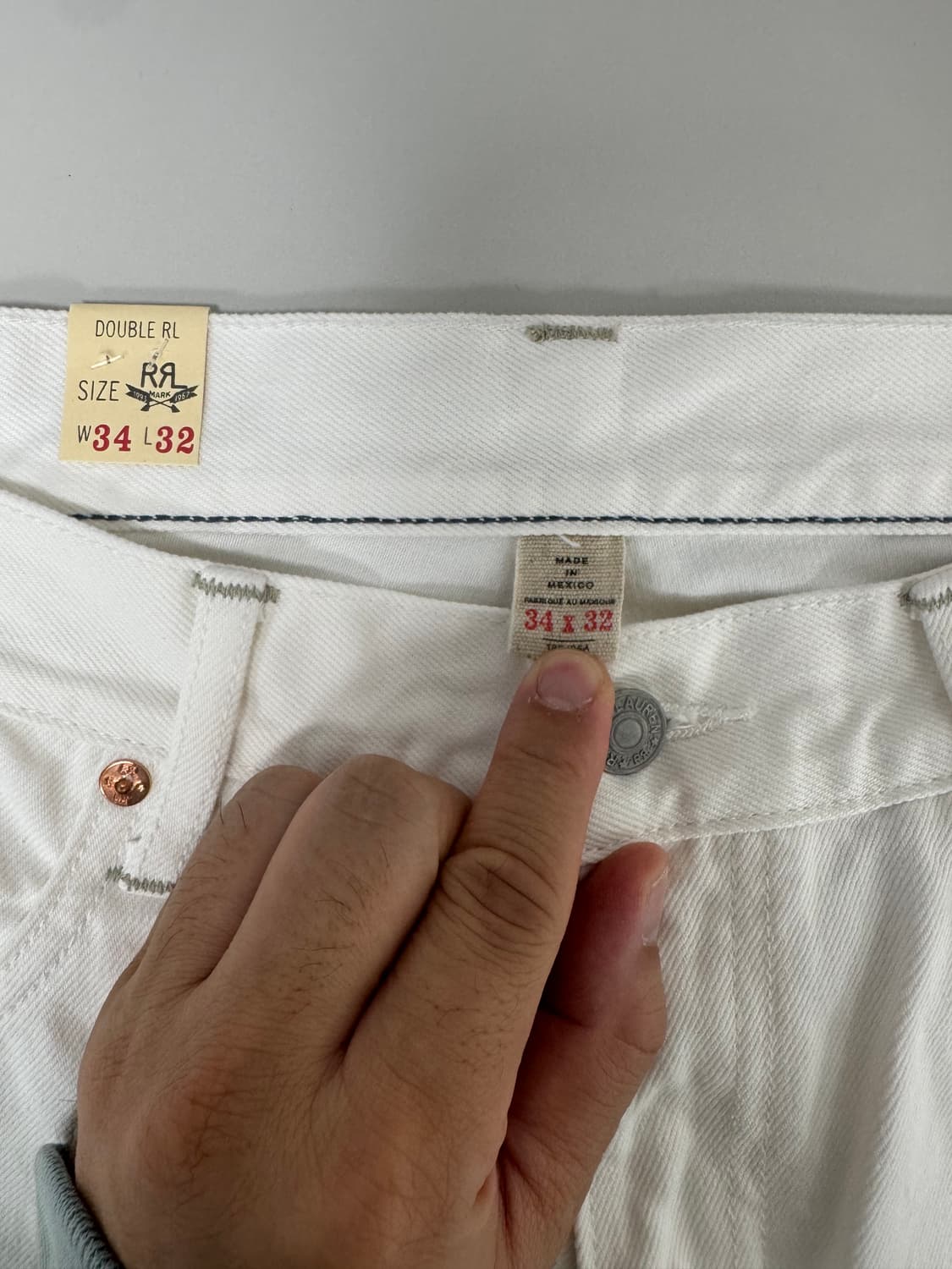 RRL 슬림핏 에크루 데님 상품이미지4