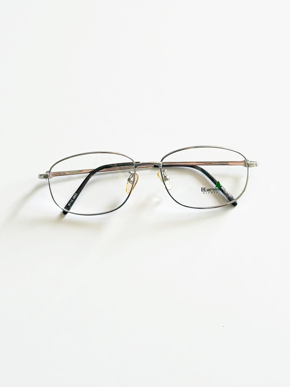 90s BLUESAIN 실버 메탈 슬림 스퀘어 빈티지 안경 상품이미지2