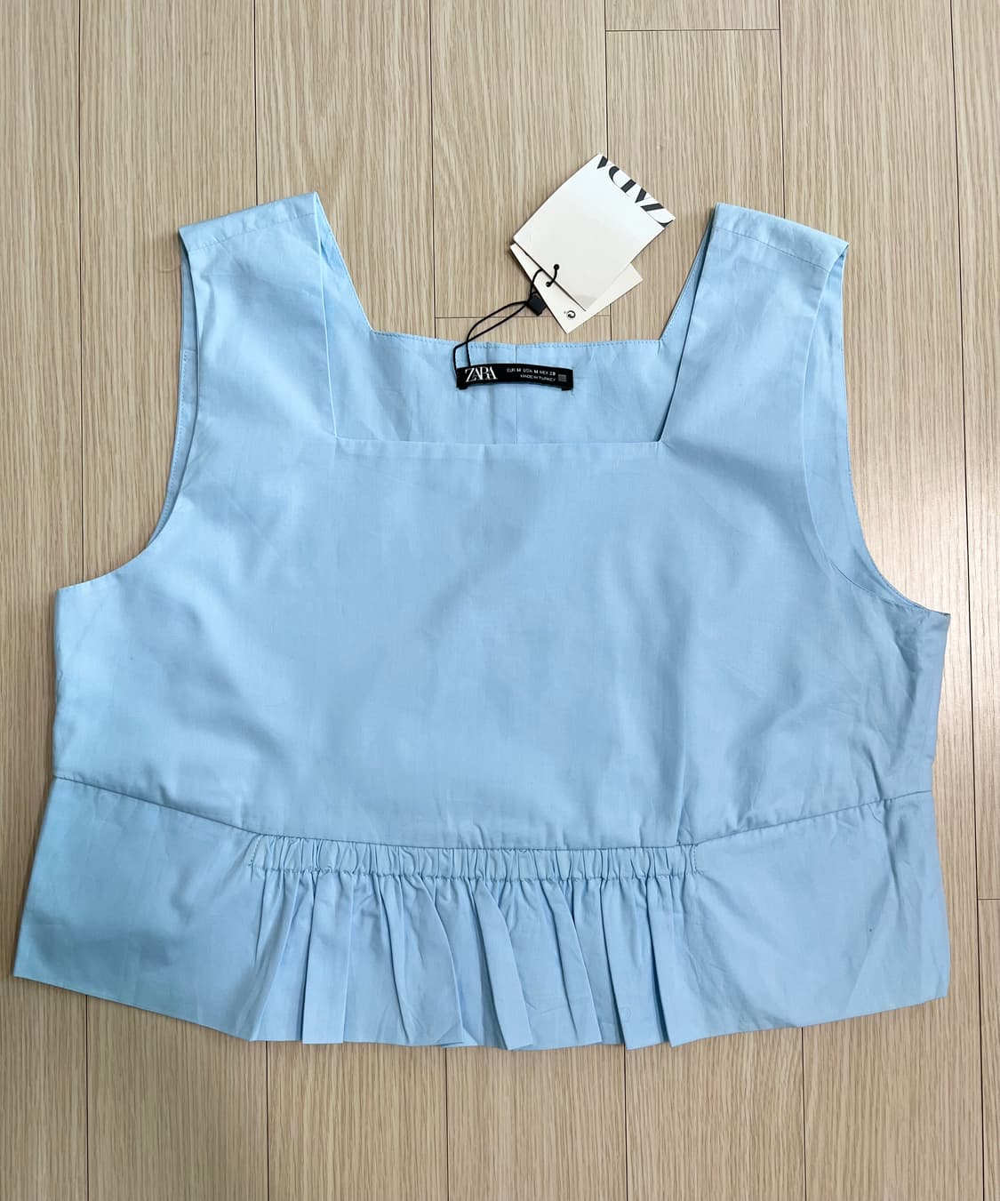 [새제품] ZARA 스카이블루 민소매 블라우스 상품이미지1