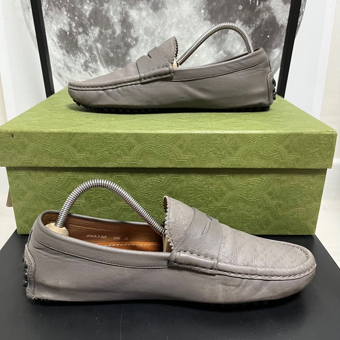 정품 6.5) 구찌 다이아몬드 스티치 드라이빙 슈즈 로퍼 260~265 상품이미지3