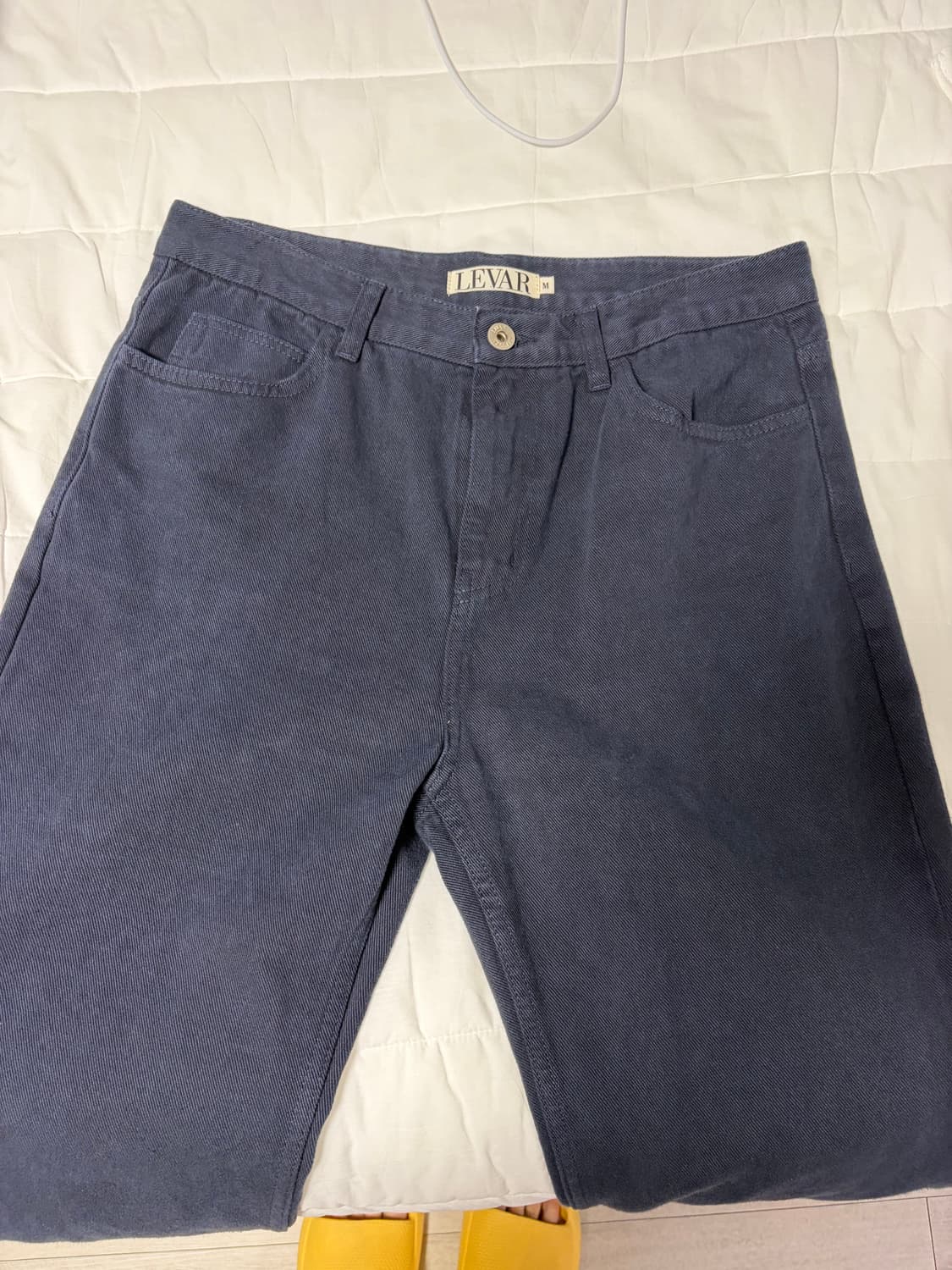 르바 릴렉스드 부츠컷 팬츠 스톤 네이비 상품이미지3