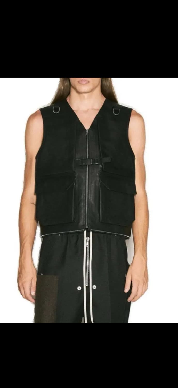 24FW 릭오웬스 유틸리티 레더 베스트 블랙 50 상품이미지8