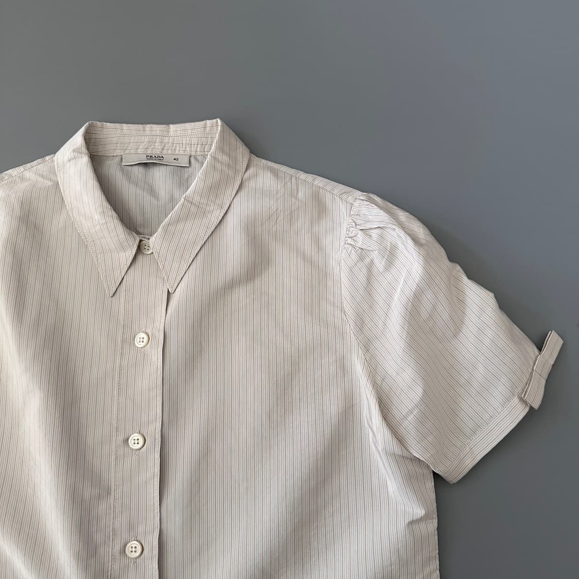프라다 prada 실크 반팔 셔츠 상품이미지3