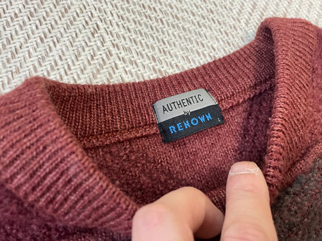 9~00s Renown 빈티지 지오메트릭 울 니트 J03416 상품이미지4