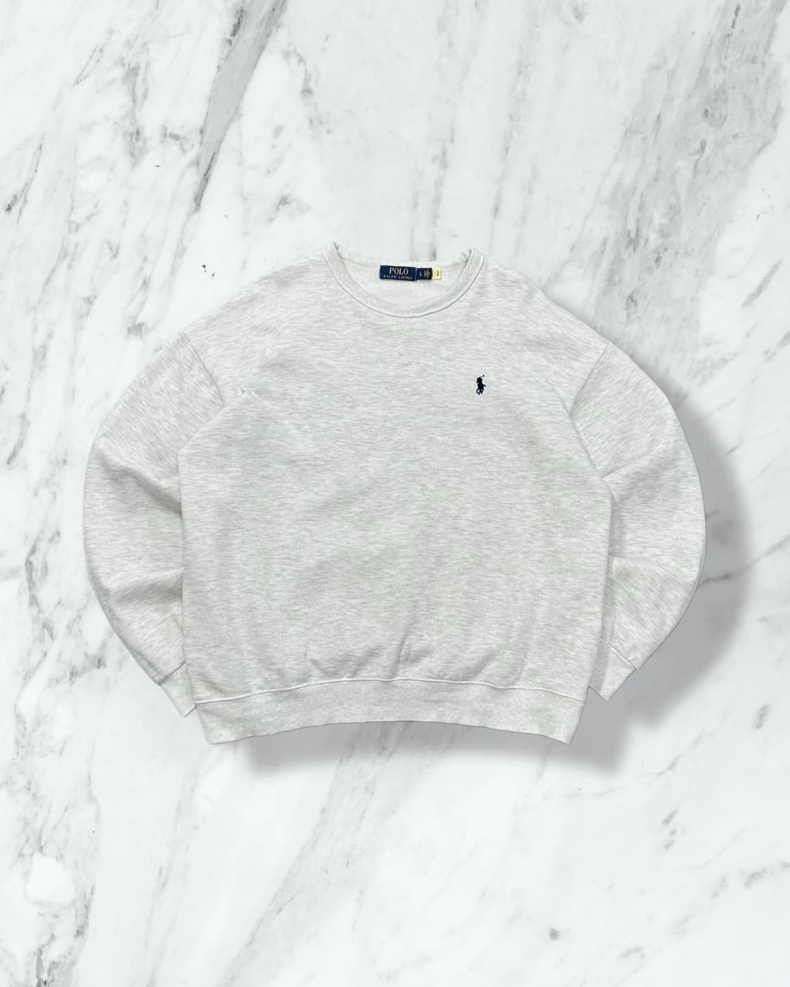 폴로 랄프로렌 멜란지 그레이 기모 맨투맨  상품이미지1