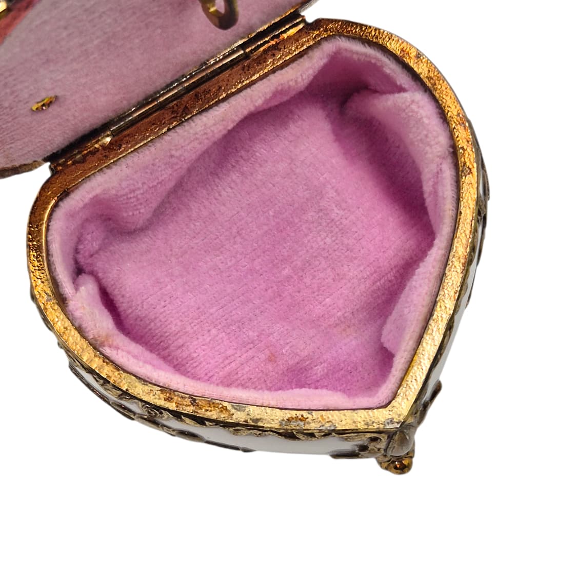 90s 엔틱 천사 카메오 하트 오르골 보석함 상품이미지4