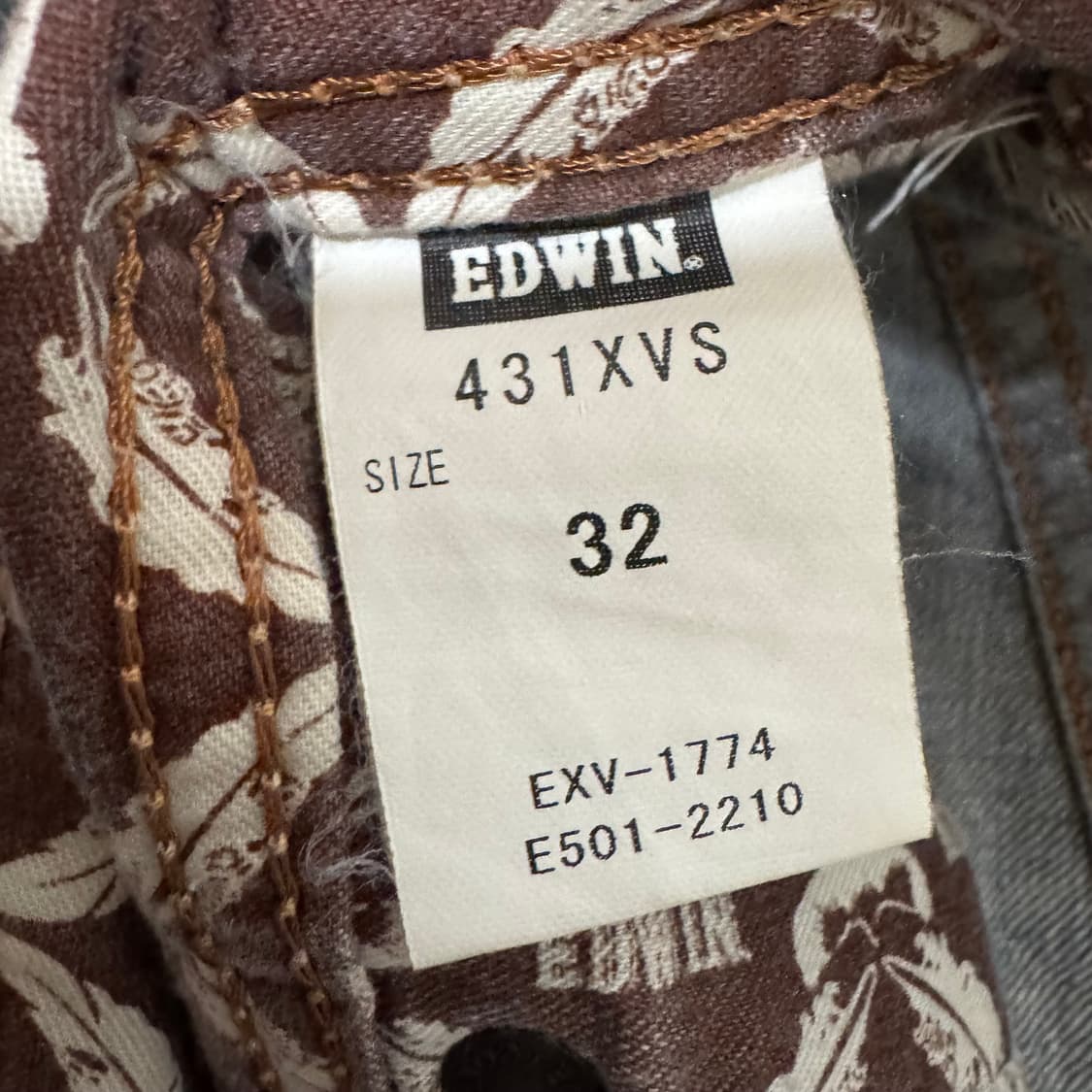 에드윈 웨스턴 레더 자수 디테일 워싱 데님팬츠 상품이미지9