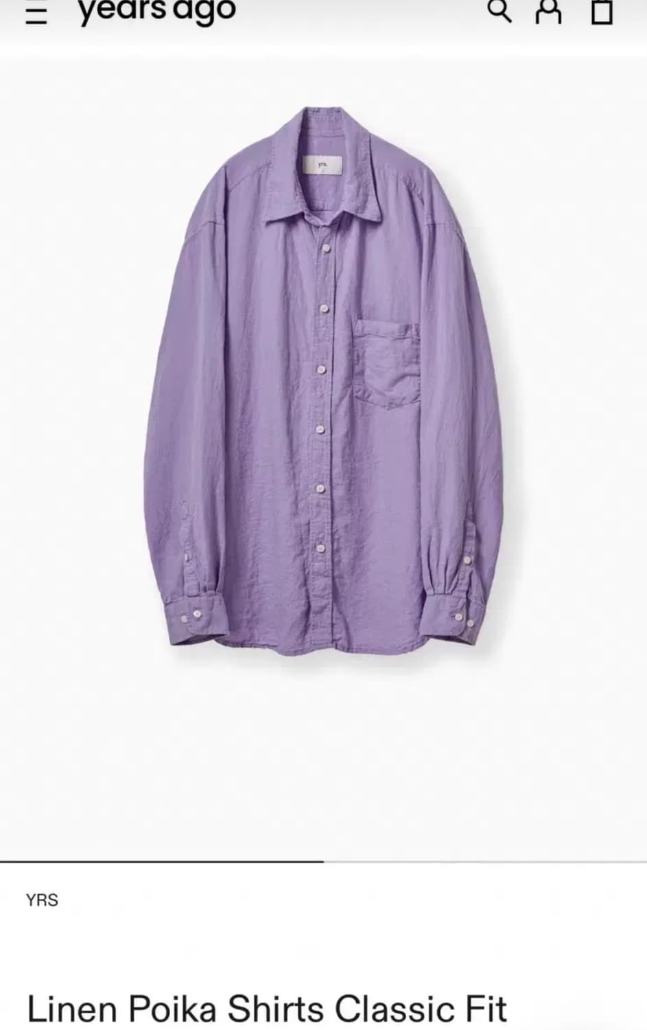 (1) 이얼즈어고 린넨 포이카 라벤더 상품이미지1