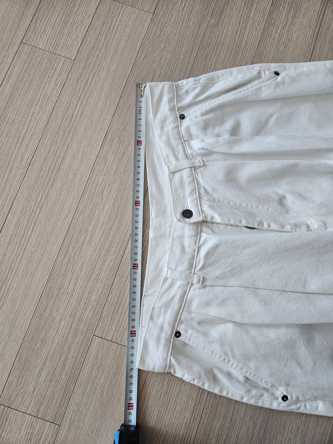 디미트리블랙 화이트면바지 상품이미지2