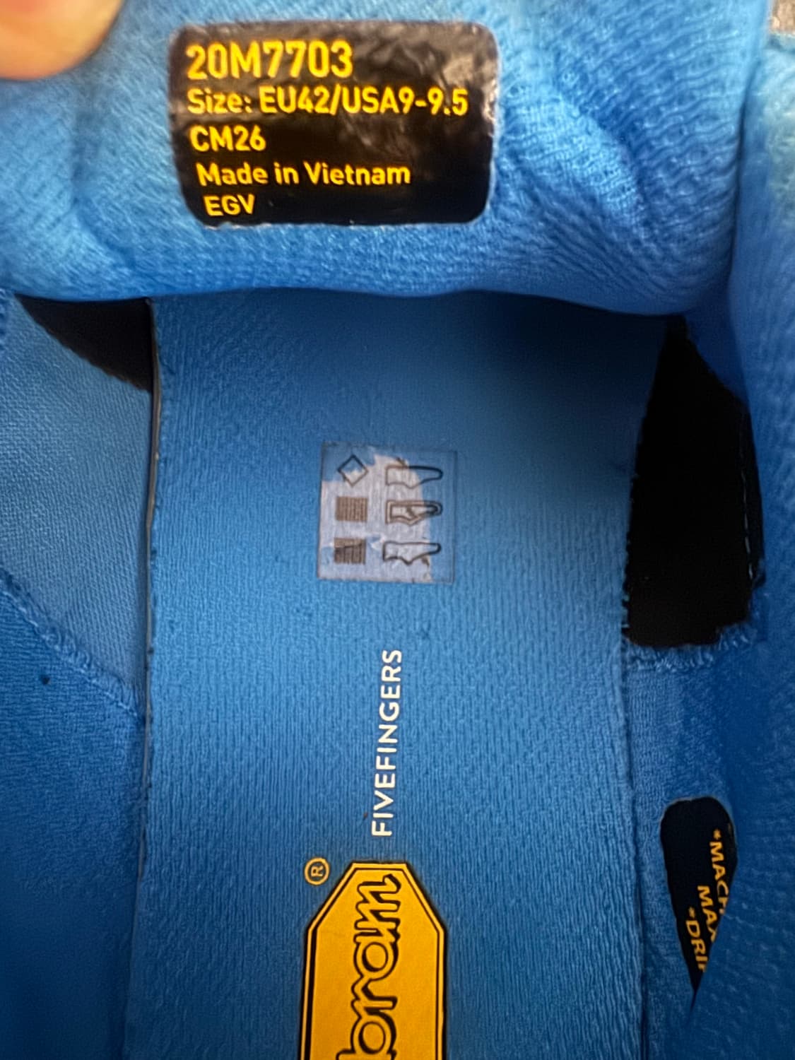 비브람 파이브핑거스 브이트레인 EU42 (270-75) 블랙 블루 상품이미지5