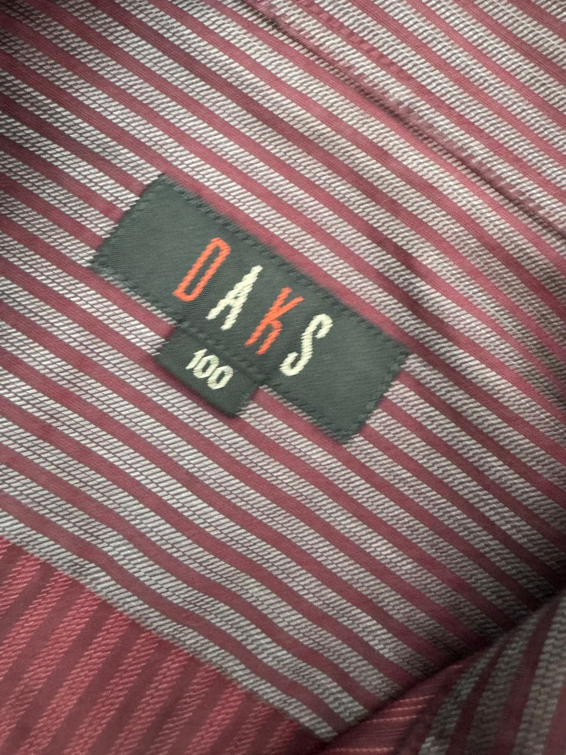 닥스 daks 스트라이프 버건디 긴팔 셔츠 L 상품이미지3