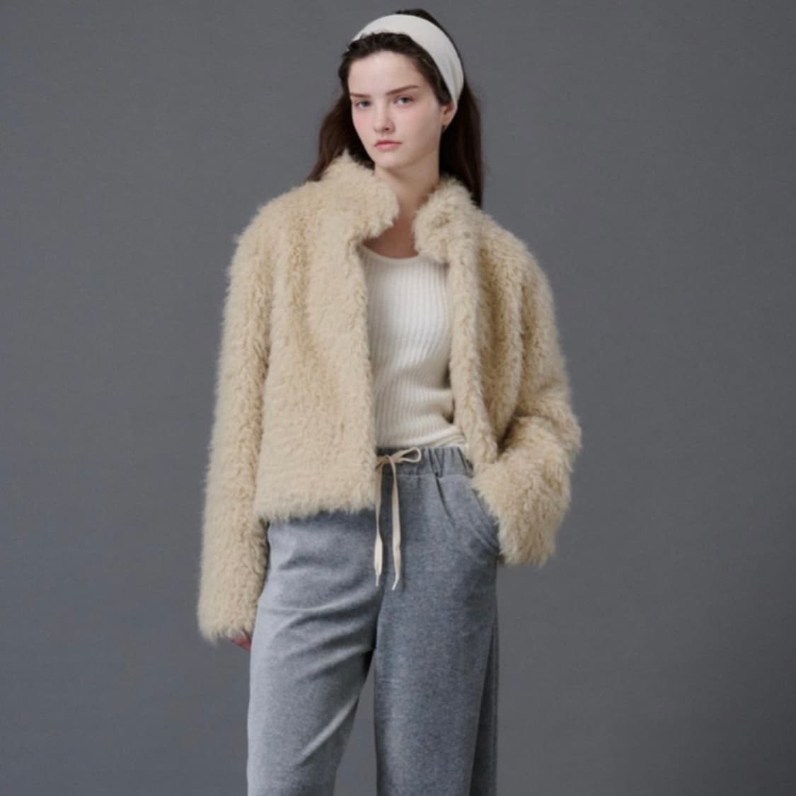 포레스트 레오 울 퍼자켓 (베이지) 상품이미지2