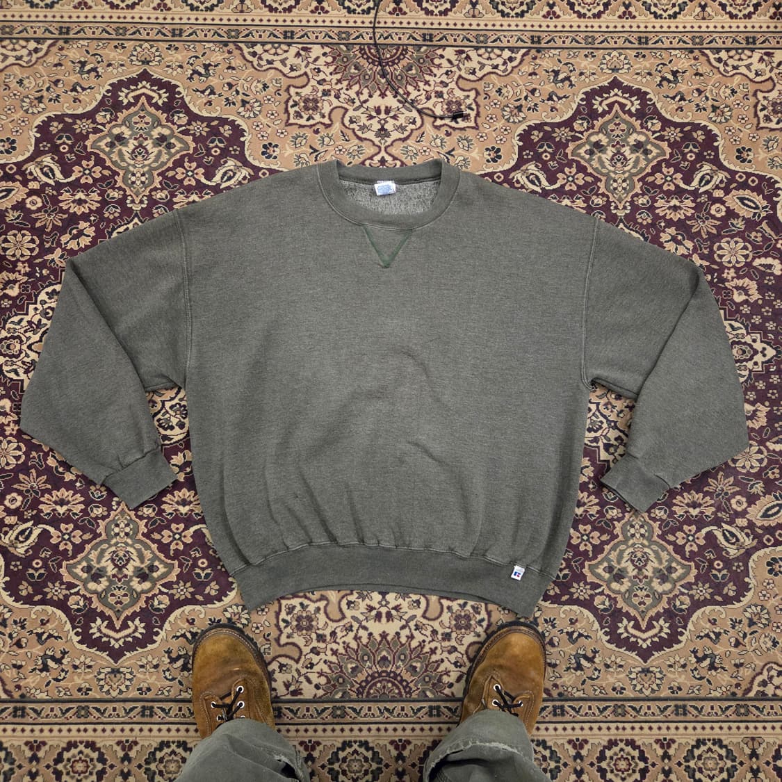 90s 빈티지 러셀 스웻셔츠 다크 그레이 XXL 상품이미지1