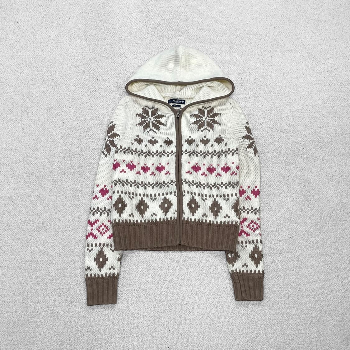 NII 아메리칸 빈티지 노르딕 코위찬 니트 후드집업 상품이미지2