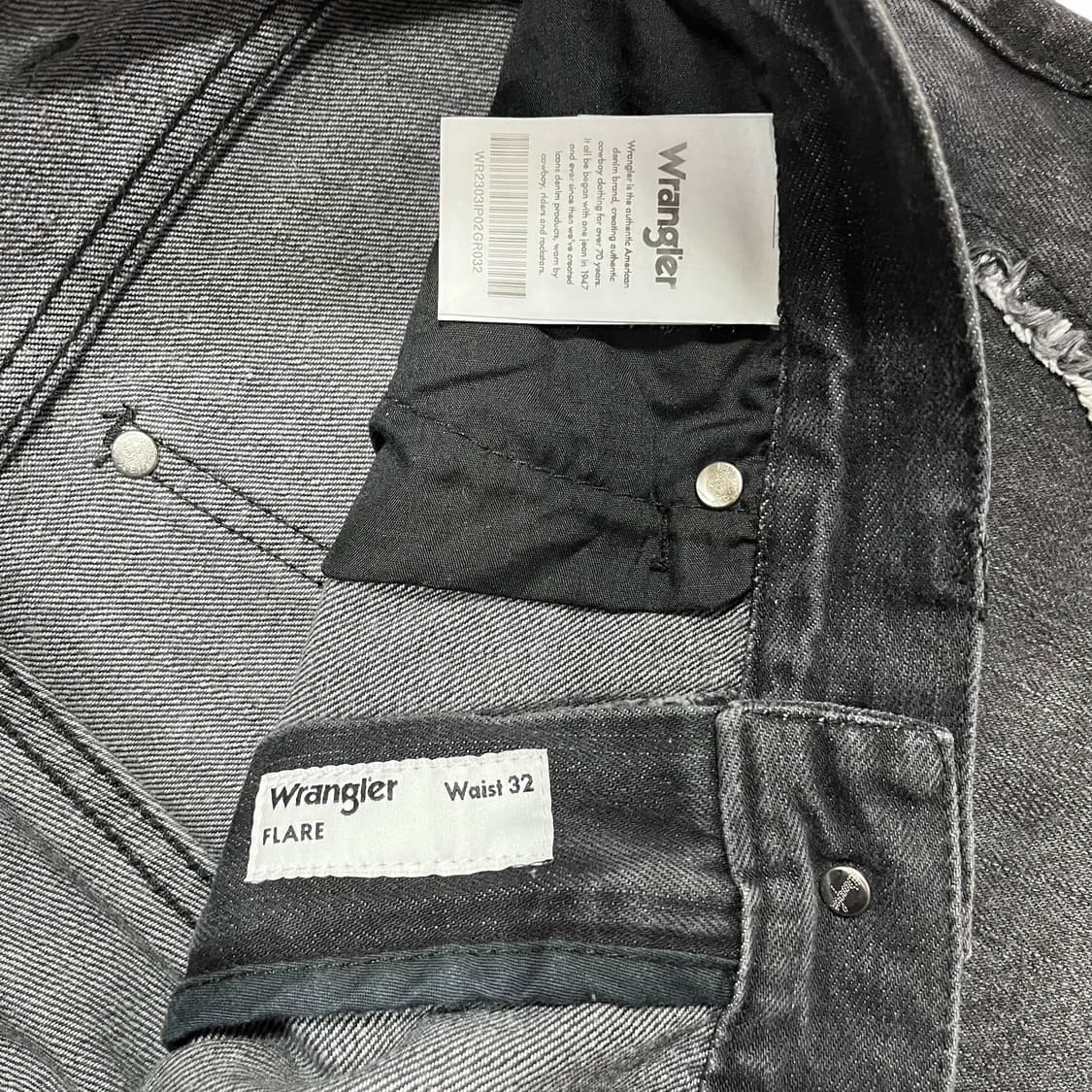 랭글러 디스트로이드 인디고 웨스턴 흑청 데님팬츠 상품이미지9