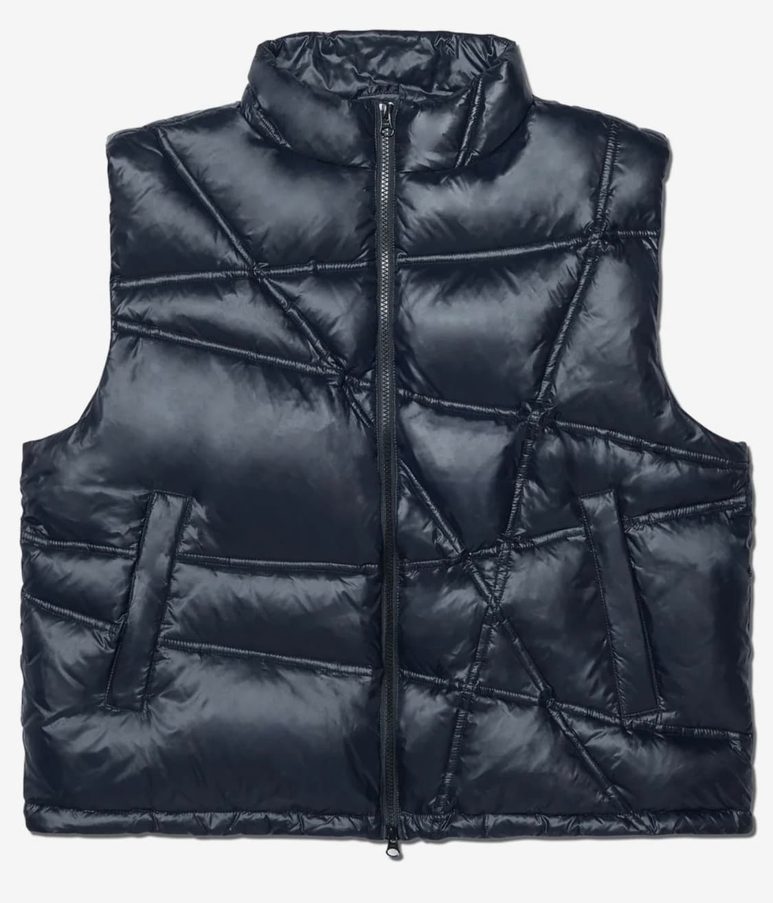 노매뉴얼 트랙 덕다운 패딩조끼 베스트 - 글로시블랙 M  상품이미지5