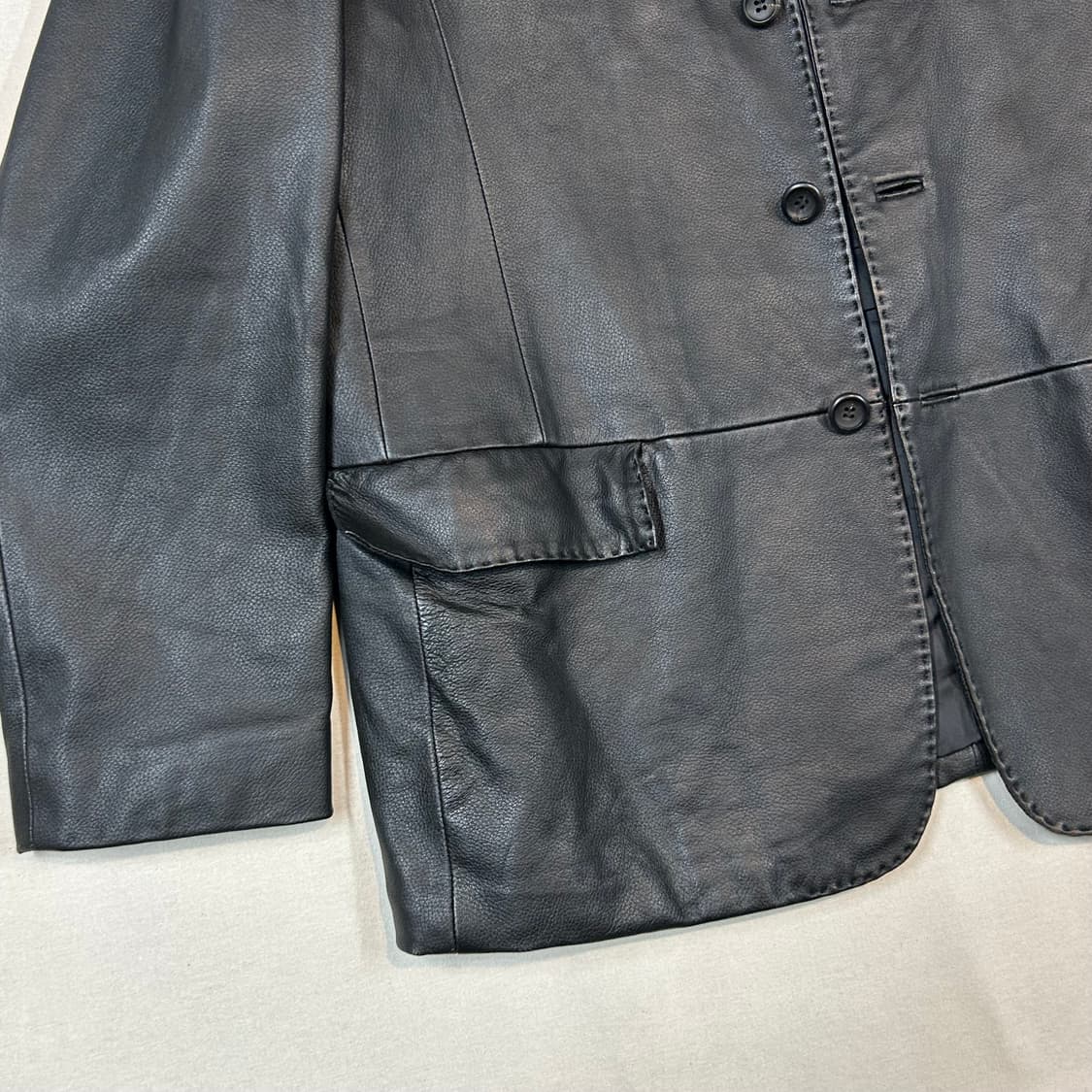 XL) 빈티지 양가죽 리얼 레더 블레이저 자켓 상품이미지4