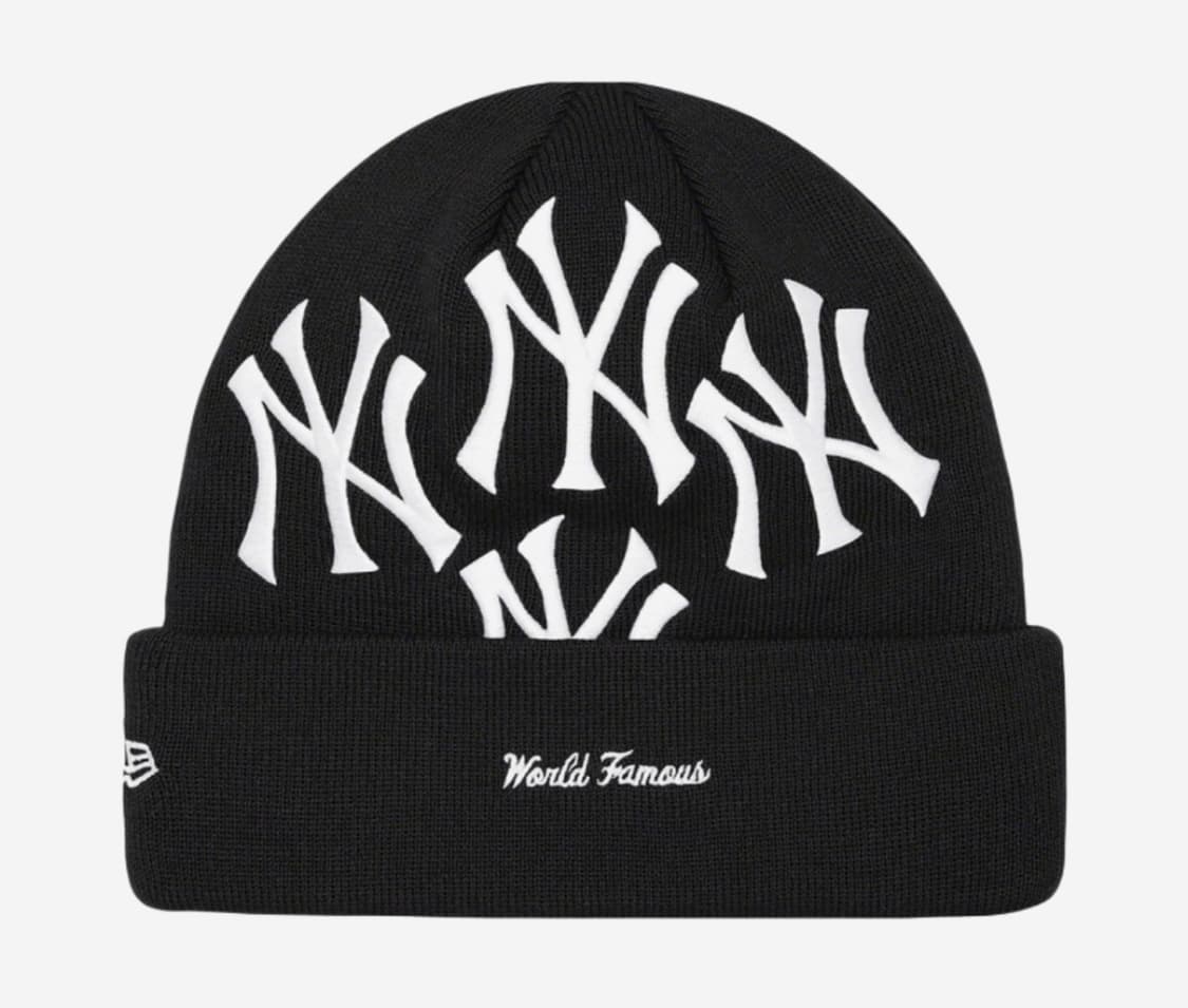 Supreme x New Era Box Logo Beanie Black 상품이미지2