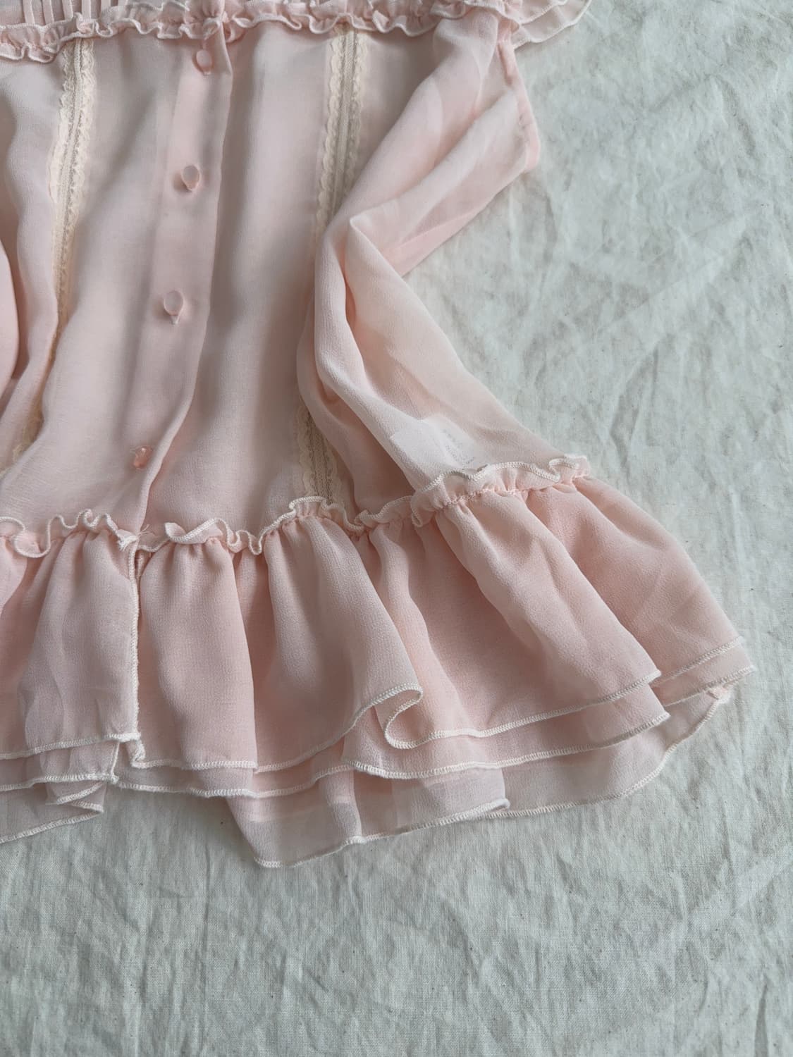 로걀 러블리 코랄 쉬폰 블라우스 상품이미지3