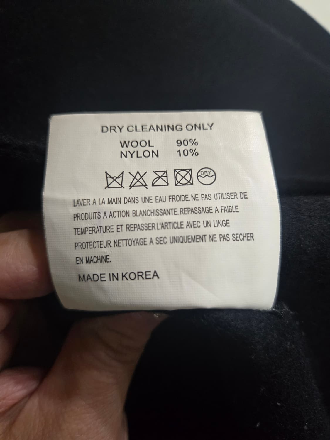 LINDA 핸드메이드 울 코트 블랙 free 상품이미지6