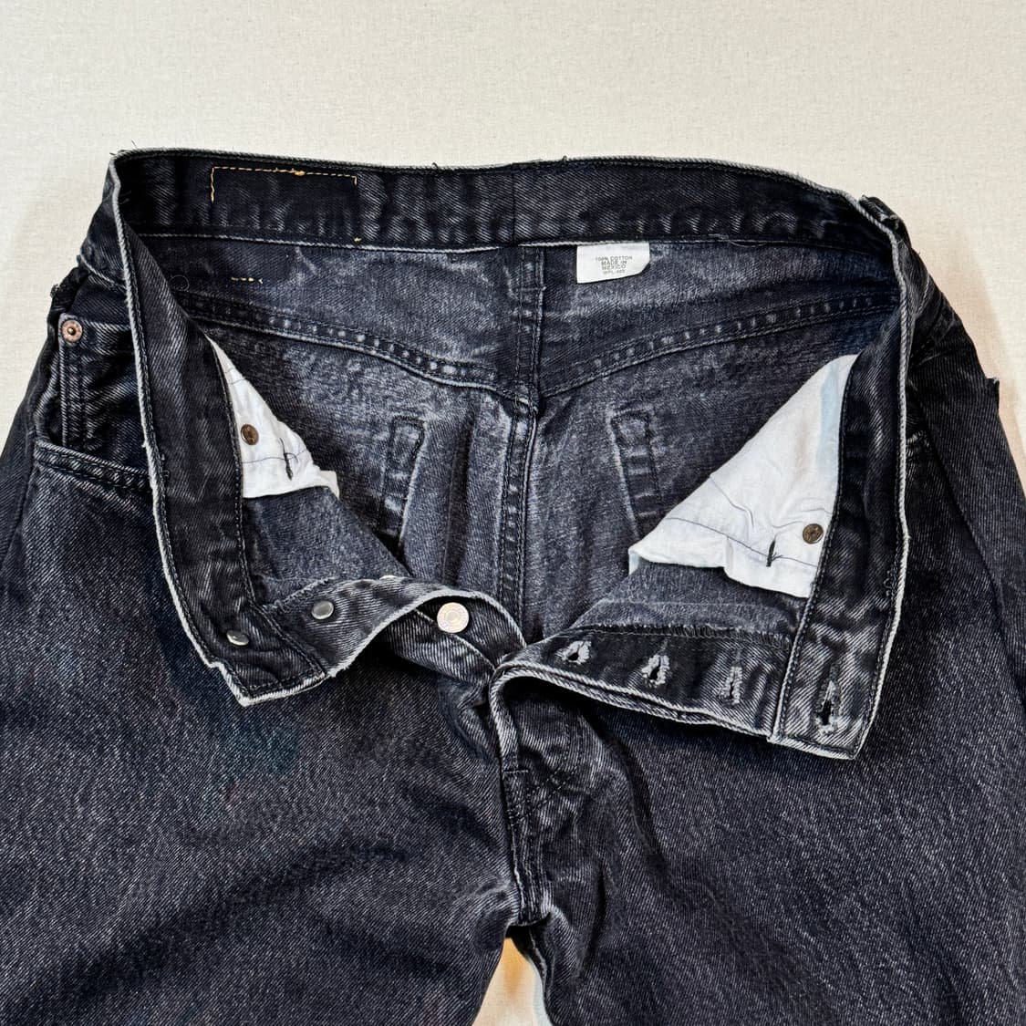 30inch) 리바이스 501 버튼플라이 데님 청바지 블랙진 상품이미지7