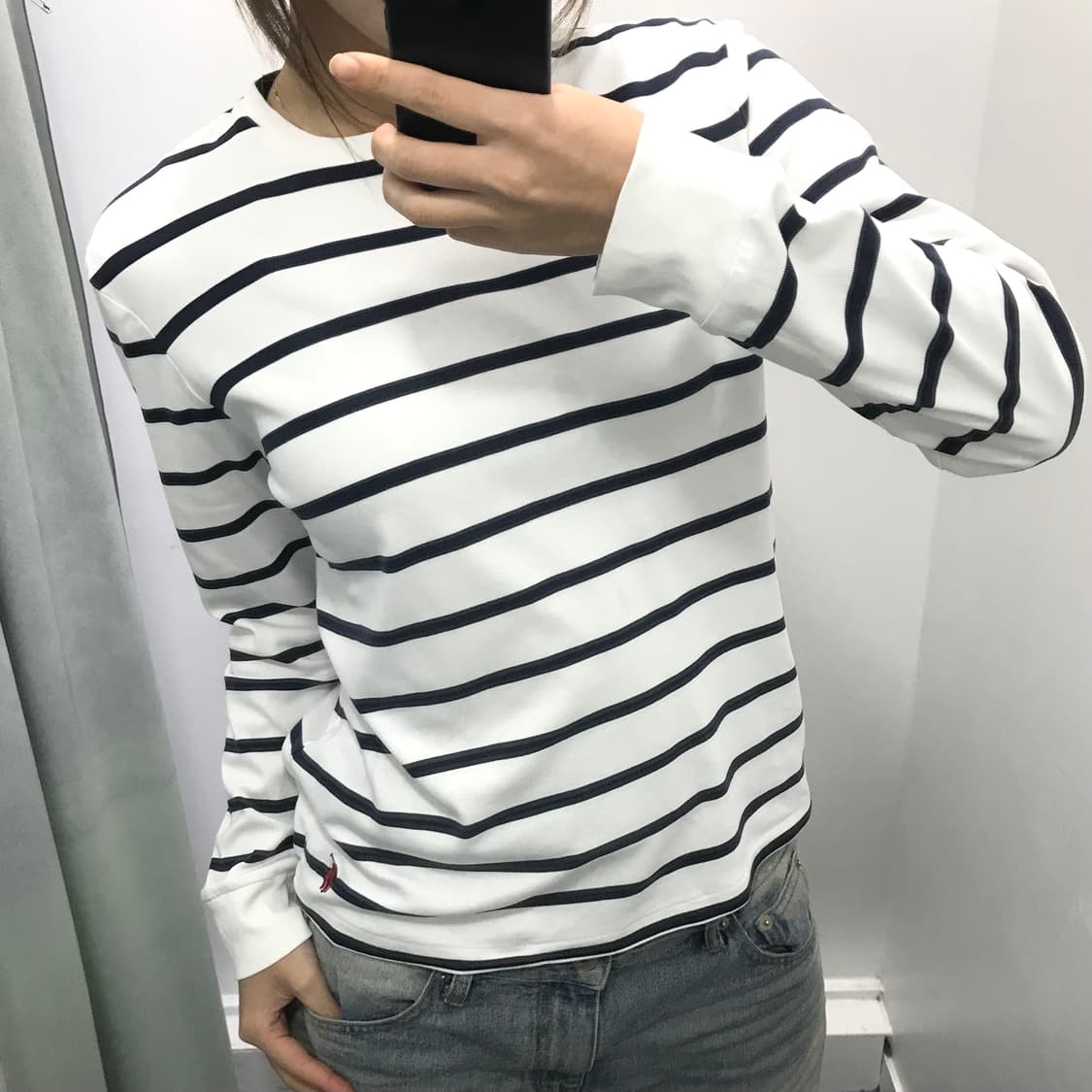 폴로 블랙화이트 스트라이프 롱슬리브 상품이미지2