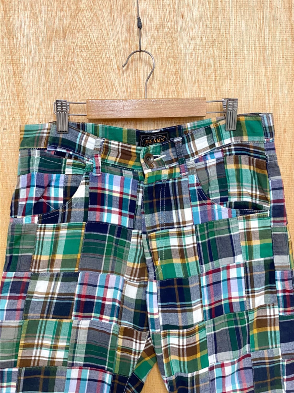  BEAMS PLUS madras check patch work half 상품이미지6
