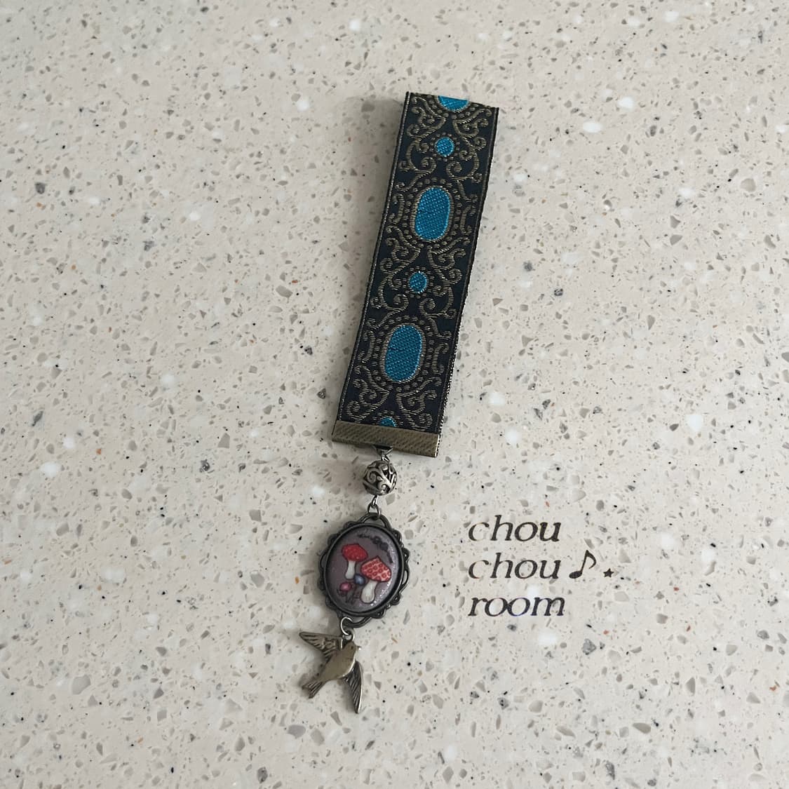 리본 펜던트 책갈피 ⊰mushroom&bird⊱ bookmark 상품이미지2