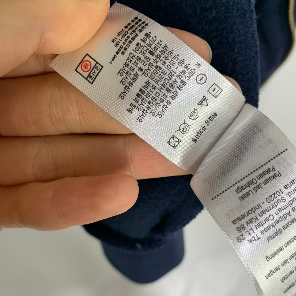 라코스테 네이비 후드집업 기모 여성 XL 남녀공용 남성 M 상품이미지5