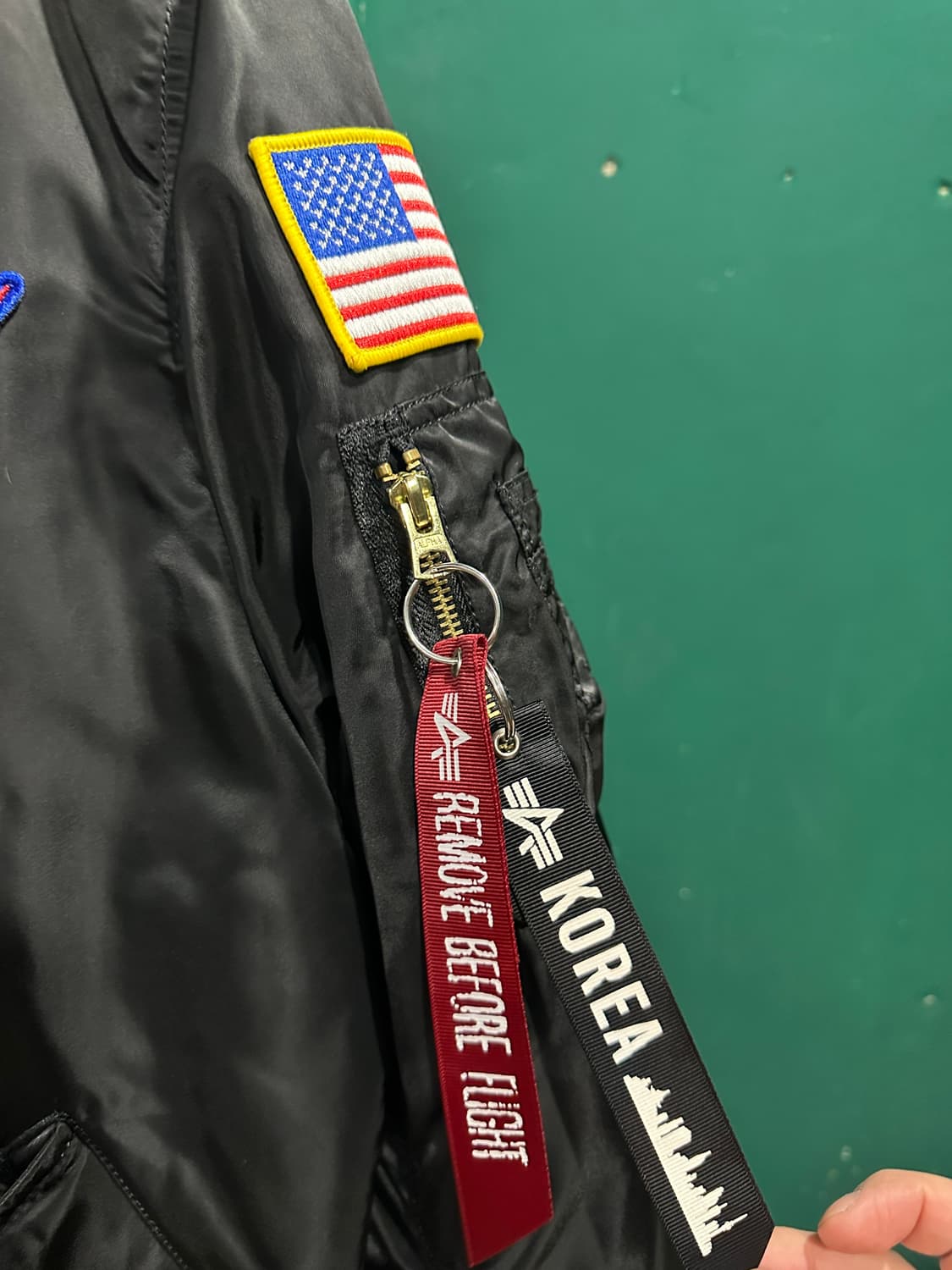 알파인더스트리 nasa ma-1 블랙봄버자켓 100사이즈 상품이미지4