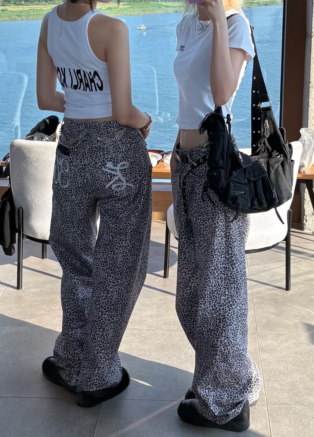 러브이즈트루 x 휴레걸 레오파드 팬츠 S 상품이미지2