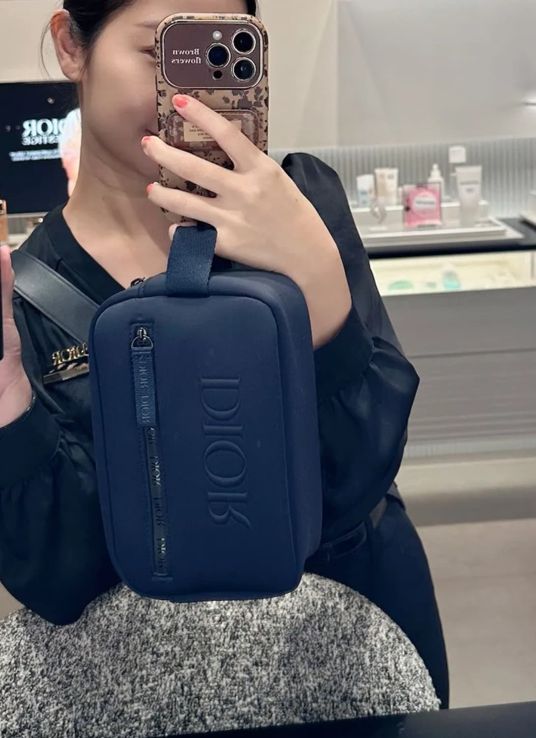 디올 네이비 파우치 겸 클러치 상품이미지1