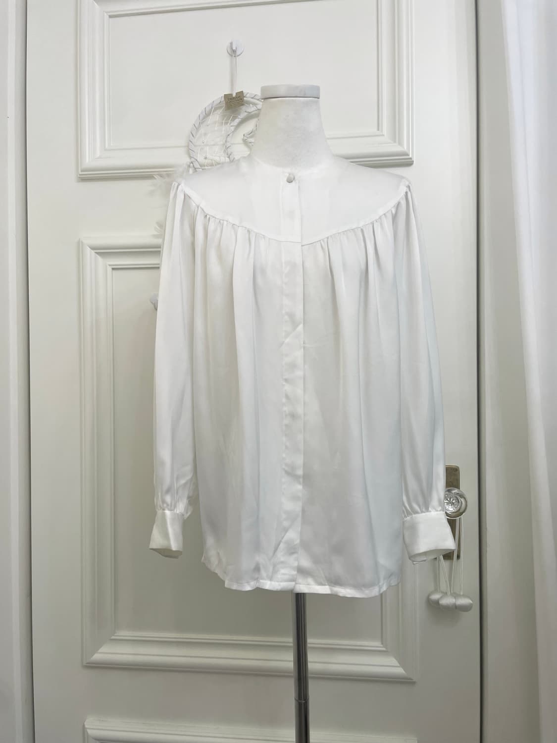 sheer mintblue button point opc&white sh 상품이미지9