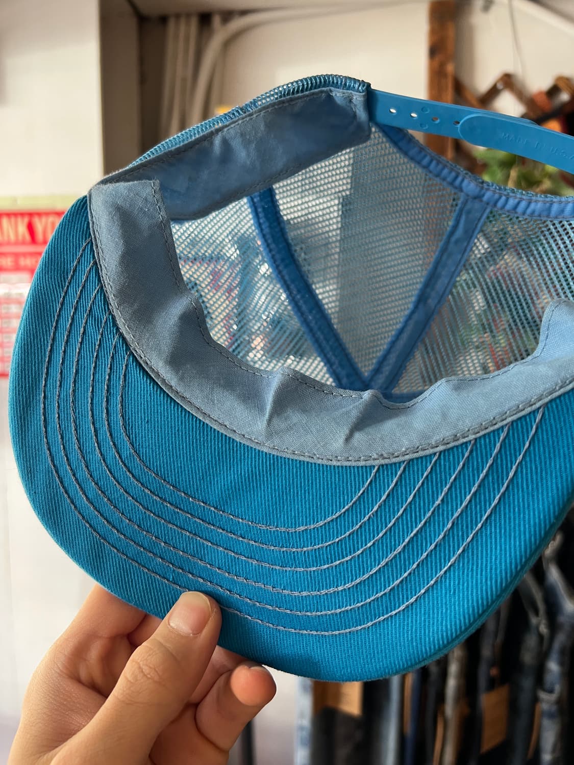 90's Made in USA 스카이블루 트러커 캡 상품이미지4