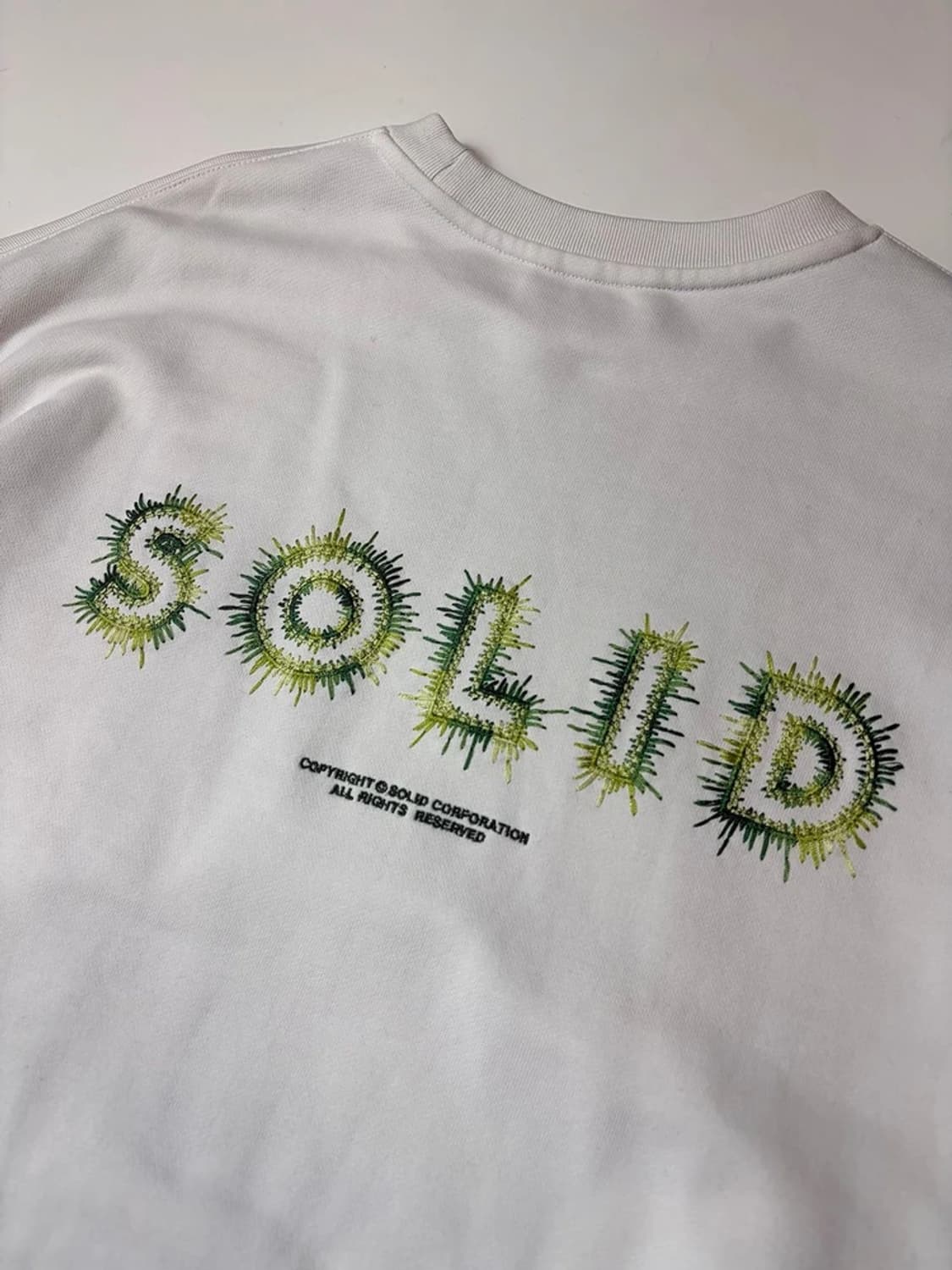 솔리드옴므 25ss 백 로고 오버 맨투맨 PN9270 상품이미지2