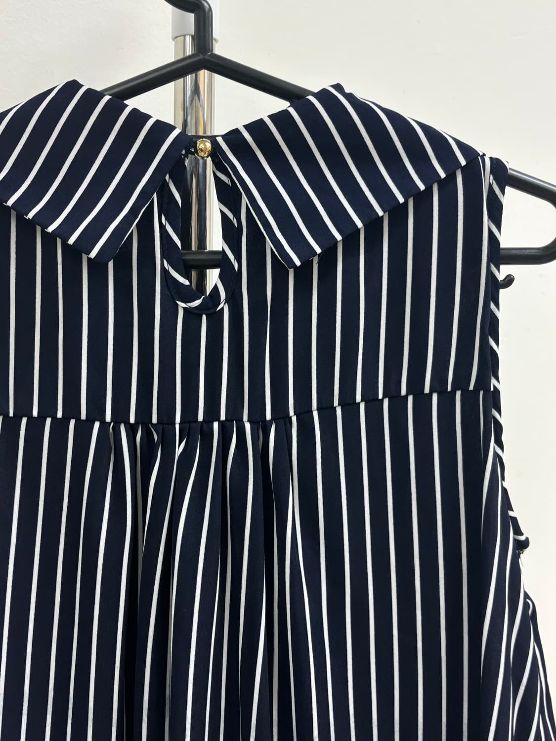 빈티지 네이비 스트라이프 슬리브리스 원피스 상품이미지7
